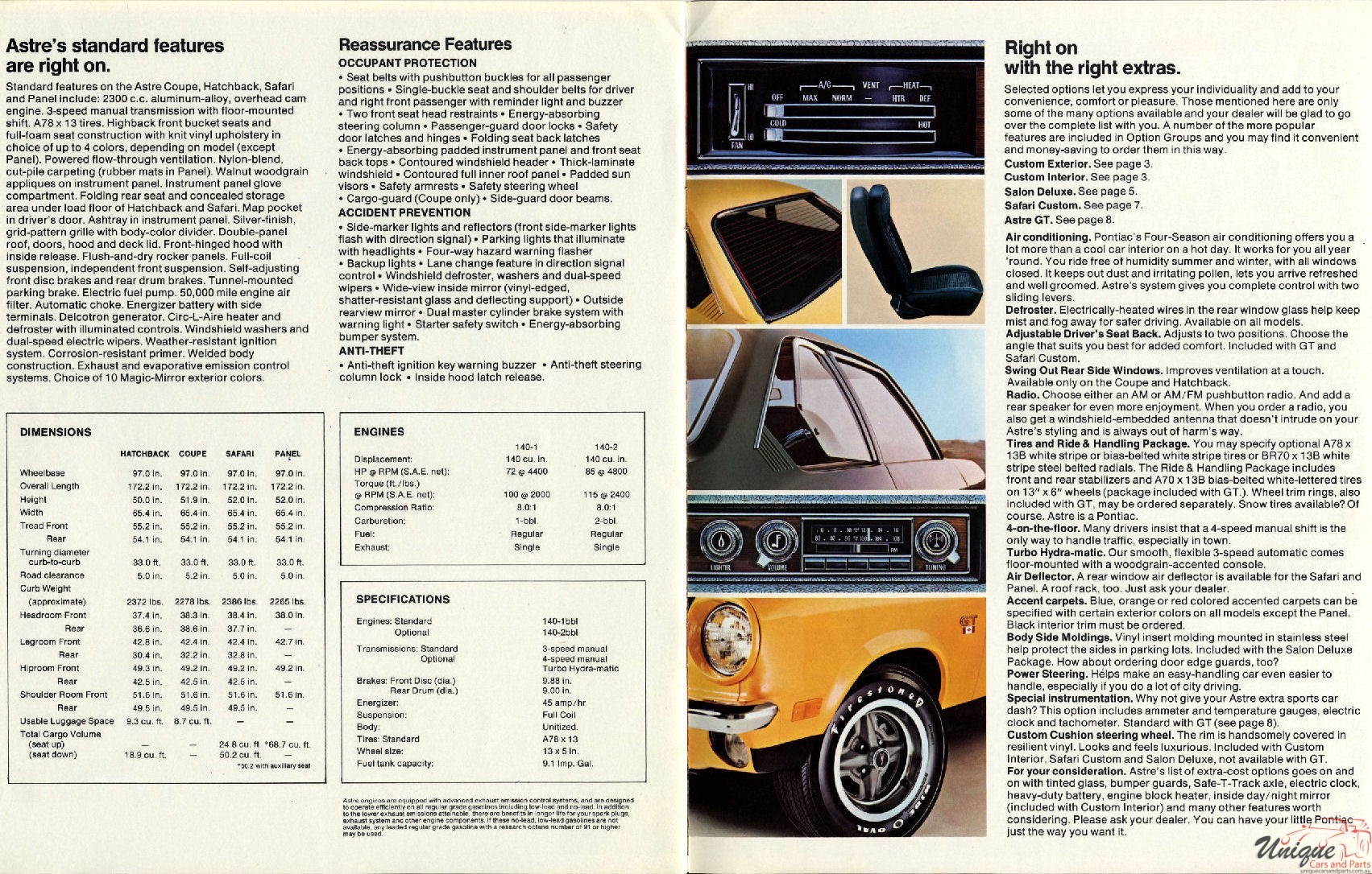1973 Canadian Pontiac Astre Brochure Page 2